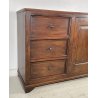 ANTICA CREDENZA DISPENSA RUSTICA LEGNO ABETE ORIGINALE MADIA EPOCA 1800 1 ANTE