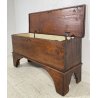 ANTICA PICCOLA CASSAPANCA 1800 LEGNO ABETE MASSELLO DISPENSA EPOCA PANCA BAULE