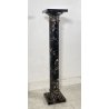 ANTICA COLONNA MARMO NERO PILASTRO PRIMI 1900 CAPITELLO SMONTABILE PORTAFIORI 