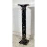 ANTICA COLONNA MARMO NERO PILASTRO PRIMI 1900 CAPITELLO SMONTABILE PORTAFIORI 