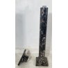 ANTICA COLONNA MARMO NERO PILASTRO PRIMI 1900 CAPITELLO SMONTABILE PORTAFIORI 