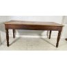 ANTICO TAVOLO PRANZO RETTANGOLARE LEGNO PIOPPO 1800 TABLE OLD 2 CASSETTI EPOCA 
