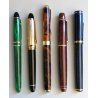 Set 5pz. COLLEZIONE Penna Stilografica MARMORIZZATA stylo VINTAGE FOUNTAIN PEN