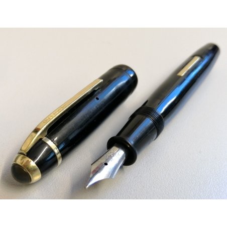 ANTICA PENNA STILOGRAFICA Columbus Extra 132 NERO ORO anni 30 OLD FOUNTAIN PEN 