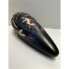 GRANDE SCULTURA DESIGN CERMICA NERA SMALTO POLICROMO DANZA MIDCENTURY POTTERY 