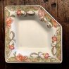 SERVIZIO 21 pz PIATTI QUADRATI CERAMICA Tiffany Boutique BUFFET DECORO FLOREALE