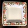 SERVIZIO 21 pz PIATTI QUADRATI CERAMICA Tiffany Boutique BUFFET DECORO FLOREALE