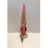 SCULTURA VETRO SOMMERSO MURANO ROSSO PAGLIUZZE ORO FAGIANO PHAESANT GALLO PAVONE