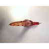 SCULTURA VETRO SOMMERSO MURANO ROSSO PAGLIUZZE ORO FAGIANO PHAESANT GALLO PAVONE