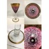 SET 5  BICCHIERI VINTAGE COPPE cocktail glass MULTICOLOR FUME' Dream DECORO ORO 