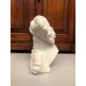 GRANDE SCULTURA TESTA il vento FURIA BUSTO VOLTO MARMO BIANCO STATUA HAIR '900 