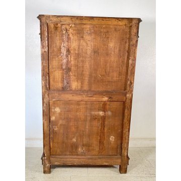 ANTICO SECRETAIRE RIBALTA LEGNO NOCE SCRITTOIO CASSETTIERA CAPPUCCINO EPOCA 