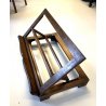 ANTICO LEGGIO PIEGHEVOLE TAVOLO REGGILIBRO LEGNO TINTO NOCE 5 POSIZIONI EPOCA