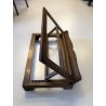 ANTICO LEGGIO PIEGHEVOLE TAVOLO REGGILIBRO LEGNO TINTO NOCE 5 POSIZIONI EPOCA