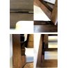 ANTICO LEGGIO PIEGHEVOLE TAVOLO REGGILIBRO LEGNO TINTO NOCE 5 POSIZIONI EPOCA