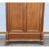 ANTICO ARMADIO FINE 1800 FOGLIA ORO LEGNO NOCE 2 ANTE DISPENSA CASSETTO INGLESE 