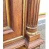 ANTICO ARMADIO FINE 1800 FOGLIA ORO LEGNO NOCE 2 ANTE DISPENSA CASSETTO INGLESE 
