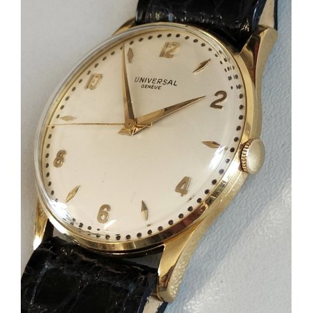 OROLOGIO POLSO Universal Geneve MECCANICO cal 332 ANNI 70 ORO 18k MASSICCIO