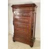 ANTICO SECRETAIRE CASSAFORTE RIBALTA LEGNO NOCE SCRITTOIO CASSETTIERA EPOCA 