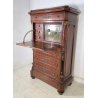 ANTICO SECRETAIRE CASSAFORTE RIBALTA LEGNO NOCE SCRITTOIO CASSETTIERA EPOCA 