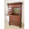 ANTICO SECRETAIRE CASSAFORTE RIBALTA LEGNO NOCE SCRITTOIO CASSETTIERA EPOCA 