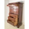 ANTICO SECRETAIRE CASSAFORTE RIBALTA LEGNO NOCE SCRITTOIO CASSETTIERA EPOCA 