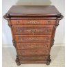 ANTICO SECRETAIRE CASSAFORTE RIBALTA LEGNO NOCE SCRITTOIO CASSETTIERA EPOCA 