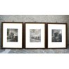 Lotto 3 CORNICI ANTICA STAMPA MULTIPLO ACQUAFORTE  F.S. Coburn LIBRI META '800
