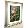 ANTICO QUADRO OLIO TAVOLA G. Prelli PAESAGGIO ORTA S. GIULIO CIPRESSI PARCO 1975