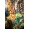 ANTICO QUADRO OLIO TAVOLA G. Prelli PAESAGGIO ORTA S. GIULIO CIPRESSI PARCO 1975