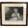 ANTICO QUADRO DISEGNO E INCISIONE LITOGRAFIA Betsy in Trable J.Russell A.Zecchin