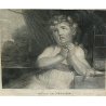 ANTICO QUADRO DISEGNO E INCISIONE LITOGRAFIA Betsy in Trable J.Russell A.Zecchin