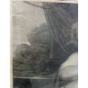 ANTICO QUADRO DISEGNO E INCISIONE LITOGRAFIA Betsy in Trable J.Russell A.Zecchin