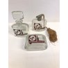 SET BOTTIGLIE ART DECO' VETRO PROFUMO NEBULIZZATORE FLACONE PORTAGIOIE EPOCA