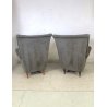 COPPIA POLTRONA VELLUTO GRIGIO DESIGN ATTR. Gio Ponti VINTAGE ARMCHAIR ANNI '50 
