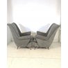 COPPIA POLTRONA VELLUTO GRIGIO DESIGN ATTR. Gio Ponti VINTAGE ARMCHAIR ANNI '50 