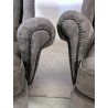 COPPIA POLTRONA VELLUTO GRIGIO DESIGN ATTR. Gio Ponti VINTAGE ARMCHAIR ANNI '50 