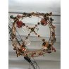 ANTICO LAMPADARIO VINTAGE FERRO BATTUTO FIORI CHANDELIER FLOWER BASKET 4 lumi