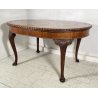 ANTICO TAVOLO PRANZO OVALE LEGNO NOCE 1900 TABLE OLD EPOCA LUIGI FILIPPO SALOTTO