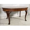 ANTICO TAVOLO PRANZO OVALE LEGNO NOCE 1900 TABLE OLD EPOCA LUIGI FILIPPO SALOTTO