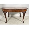ANTICO TAVOLO PRANZO OVALE LEGNO NOCE 1900 TABLE OLD EPOCA LUIGI FILIPPO SALOTTO