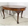 ANTICO TAVOLO PRANZO OVALE LEGNO NOCE 1900 TABLE OLD EPOCA LUIGI FILIPPO SALOTTO