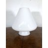LAMPADA TAVOLO VINTAGE MUSHROOM FUNGO DESIGN RES De Majo VETRO MURANO BIANCO '60