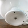 LAMPADA TAVOLO VINTAGE MUSHROOM FUNGO DESIGN RES De Majo VETRO MURANO BIANCO '60
