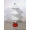 LAMPADA DA TERRA VINTAGE DESIGN ATTR. Nason PER Mazzega VETRO MURANO BIANCO '70