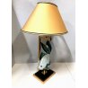 LAMPADA TAVOLO VINTAGE PORCELLANA ARTISTICA Mangani Giulia FIRENZE PESCE OTTONE