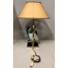 LAMPADA TAVOLO VINTAGE PORCELLANA ARTISTICA Mangani Giulia FIRENZE PESCE OTTONE