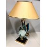 LAMPADA TAVOLO VINTAGE PORCELLANA ARTISTICA Mangani Giulia FIRENZE PESCE OTTONE