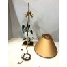 LAMPADA TAVOLO VINTAGE PORCELLANA ARTISTICA Mangani Giulia FIRENZE PESCE OTTONE