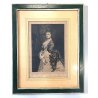 ANTICA STAMPA LITOGRAFIA PORTRAIT de Madame Bischoffsheim RITRATTO ROMANTICISMO 